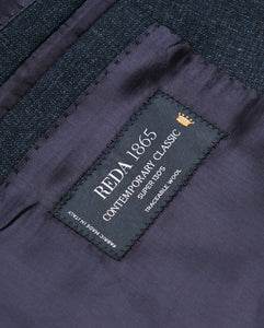 New SUITREVIEW Elmhurst Midnight Blue Speckle Pure Wool Super 130s Suit - Size 38S, 40S, 40R, 42R