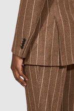 Load image into Gallery viewer, New SUITREVIEW Elmhurst Ginger Chalkstripe Wool and Cashmere DB Suit - Size 40L and 42R