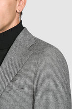 Load image into Gallery viewer, New SUITREVIEW Elmhurst White/Black Houndstooth Wool and Cashmere Loro Piana Suit - 38L and 42R