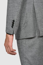 Load image into Gallery viewer, New SUITREVIEW Elmhurst White/Black Houndstooth Wool and Cashmere Loro Piana Suit - 38L and 42R