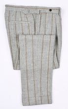 Load image into Gallery viewer, New SUITREVIEW Elmhurst Light Gray Cinnamon Stripe Alpaca and Wool Ferla Suit - Size 40R and 40L (Other Sizes Special Order)