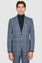 Load image into Gallery viewer, New SUITREVIEW Elmhurst Blue Glencheck Wool and Alpaca Ferla Suit - 38L and 42R (Other Sizes Special Order)