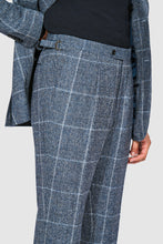 Load image into Gallery viewer, New SUITREVIEW Elmhurst Blue Glencheck Wool and Alpaca Ferla Suit - 38L and 42R (Other Sizes Special Order)