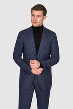 Load image into Gallery viewer, New SUITREVIEW Elmhurst Storm Blue/Brown Check Pure Wool Loro Piana Suit - Size 42R (Other Sizes Special Order!!)