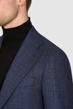 Load image into Gallery viewer, New SUITREVIEW Elmhurst Storm Blue/Brown Check Pure Wool Loro Piana Suit - Size 42R (Other Sizes Special Order!!)