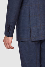 Load image into Gallery viewer, New SUITREVIEW Elmhurst Storm Blue/Brown Check Pure Wool Loro Piana Suit - Size 42R (Other Sizes Special Order!!)