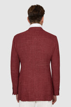 Load image into Gallery viewer, New SUITREVIEW Elmhurst Berry Red Wool and Linen Blazer - Size 38L and 42S