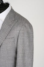 Load image into Gallery viewer, New SUITREVIEW Elmhurst Off White Storm Gray Check Wool and Silk Suit - Size 44R (Other Sizes Special Order)