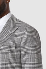 Load image into Gallery viewer, New SUITREVIEW Elmhurst Off White Storm Gray Check Wool and Silk Suit - Size 44R (Other Sizes Special Order)