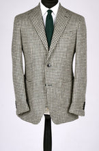 Load image into Gallery viewer, New SUITREVIEW Elmhurst Jade Green Houndstooth Wool, Alpaca, Linen Half Lined Blazer - Size 38R and 42R