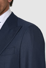 Load image into Gallery viewer, New SUITREVIEW Elmhurst Prussian Blue Pure Wool Traveller Peak Lapel Suit -  Size 36S