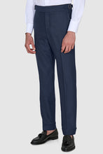 Load image into Gallery viewer, New SUITREVIEW Elmhurst Prussian Blue Pure Wool Traveller Peak Lapel Suit -  Size 36S