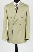 Load image into Gallery viewer, New SUITREVIEW Elmhurst Pebble Green Pure Cotton DB Suit - Size 38R