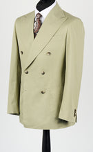 Load image into Gallery viewer, New SUITREVIEW Elmhurst Pebble Green Pure Cotton DB Suit - Size 38R