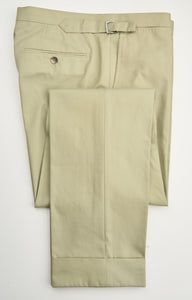 New SUITREVIEW Elmhurst Pebble Green Pure Cotton DB Suit - Size 38R