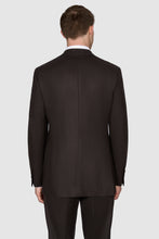 Load image into Gallery viewer, New SUITREVIEW Elmhurst Dark Brown Supersonic Light Flannel Suit - 36R, 42R, 44R