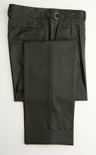 Load image into Gallery viewer, New SUITREVIEW Elmhurst Forest Green Pure Wool Flannel DB Suit - Size 44S and 48R (Flat Front)