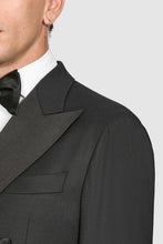 Load image into Gallery viewer, New SUITREVIEW Elmhurst Black Light Flannel DB Tuxedo - Size 38L (Other Sizes Special Order)