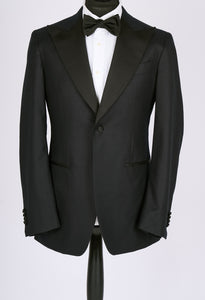 New SUITREVIEW Elmhurst Black Light Flannel Wide Peak Tuxedo - Size 40R, 40L, 42R, 44R  (Other Sizes Special Order)