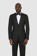 Load image into Gallery viewer, New SUITREVIEW Elmhurst Black Light Flannel Wide Peak Tuxedo - Size 40R, 40L, 42R, 44R  (Other Sizes Special Order)