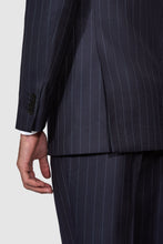 Load image into Gallery viewer, New SUITREVIEW Elmhurst Navy Stripe Pure Wool Super 120s Suit - Size 38L and 44R (Other Sizes Special Order)