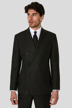 Load image into Gallery viewer, New SUITREVIEW Elmhurst Black Pure Linen DB Suit - Size 36R, 40S and 42S (Other Sizes Special Order)