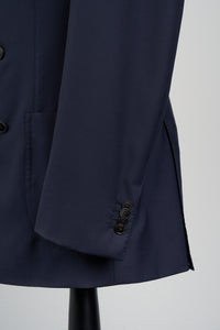 New SUITREVIEW Elmhurst Navy Pure Wool Super 150s Doppio Impuntura Luxury Suit - All Sizes Made To Order!