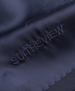 New SUITREVIEW Elmhurst Navy Pure Wool Super 150s Doppio Impuntura Luxury Suit - All Sizes Made To Order!