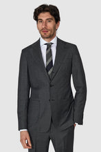 Load image into Gallery viewer, New SUITREVIEW Elmhurst Anthracite Gray Pure Wool All Season 3 Roll 2 Suit - Size 42R (Other Sizes Made To Order)