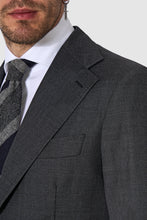 Load image into Gallery viewer, New SUITREVIEW Elmhurst Anthracite Gray Pure Wool All Season 3 Roll 2 Suit - Size 42R (Other Sizes Made To Order)