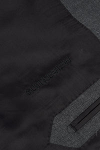 New SUITREVIEW Elmhurst Anthracite Gray Pure Wool All Season 3 Roll 2 Suit - Size 42R (Other Sizes Made To Order)