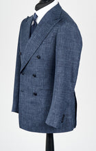 Load image into Gallery viewer, New SUITREVIEW Elmhurst Storm Blue Wool, Silk and Linen Loro Piana DB Suit - 34R (Final Sale)