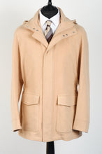 Load image into Gallery viewer, New Suitsupply Piemonte Pure Camel Colombo Hooded Parka - Size 44R (Spring Weight)